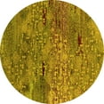 thumbnail image 1 of Ahgly Company Indoor Round Oriental Yellow Industrial Area Rugs, 5' Round, 1 of 4