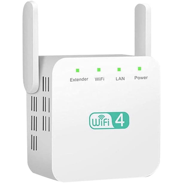 Extensor de rango de refuerzo WiFi, repetidor de enrutador Booster de 300 Mbps, amplificador de señal de doble banda, repetidor inalámbrico de Internet equipado con botón WPS para PC (enchufe de la UE) Sincero Electrónica