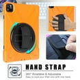 thumbnail image 5 of Dteck Case For Apple iPad Pro 11" 2nd Generation 2020/Pro 11" 1st Gen 2018, Shockproof Armor Heavy Duty Protective Cover Kickstand Handstrap Rubber Case (without Screen Protector)11 inch,Orange, 5 of 6