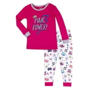 Little Star Organic Baby Toddler Girl Snug Fit Cotton Long Sleeve Pajamas, 2pc Set