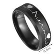 thumbnail image 4 of SmartBy Fashion Men ECG Heartbeat Band Finger Ring Party Club Jewelry Birthday Gift, 4 of 4