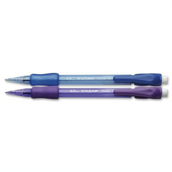 Pentel Champ Automatic Pencil 0.7mm Assorted Barrels 2 Pack (AL17BP2)