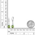 thumbnail image 2 of Gem Stone King 925 Sterling Silver Green Peridot and Sky Blue Aquamarine Dangle Earrings for Women with Lab Grown Diamond (4.73 Cttw, Oval 9X7MM), 2 of 3