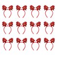 thumbnail image 1 of Qarigey 12 Uds. De diademas navideñas para mujer, clásicas astas de reno, Santa, árbol de Navidad, hebilla para el pelo, diadema encantadora, Accesorio para el cabello Árbol de Navidad rojo Qarigey AP013012-06, 1 of 6
