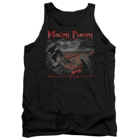 Trevco Sportswear LOR1064-TK-4 Lord of The Rings Power Corrupts Adult Tank Top, Black - Extra Large