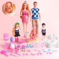 thumbnail image 1 of Set de muñecas familiares Ucanaan con papá, madre embarazada, 3 niños y bebé, 1 of 7