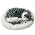 thumbnail image 1 of Juguete de gato realista para dormir, gato que respira, muñeco de peluche con tapete, juguetes de peluche para niños, adorno para el hogar, 1 of 7