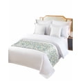 thumbnail image 2 of Xipuska Pastoral Botanical Bed Runners for King Size Bed, Decorative Bed Throws for Foot of Bed, Colorful Summer Leaves Country Bed Runner Sofa Throw Bedding Scarf Protector Slipcover for Bedroom, 2 of 6