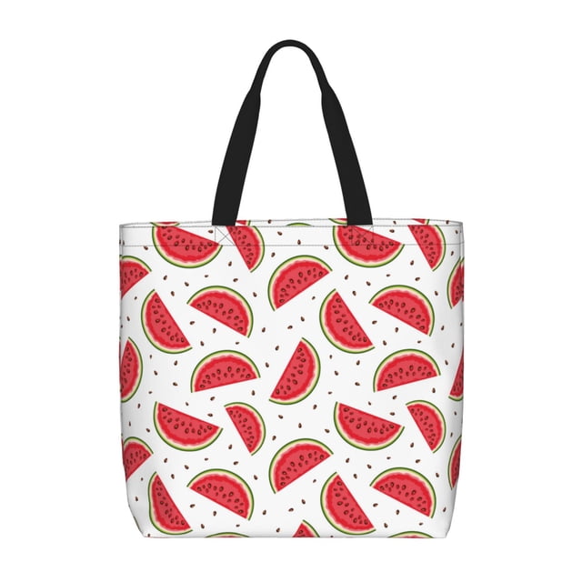 Fotbe Watermelon Bolsa Tote con Estampado para Mujer, Bolsos con Cremallera, Bolsa de Hombro Casual de Gran Capacidad con Bolsillos Internos