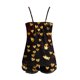 thumbnail image 5 of Gibobby camisones de talla grande Camisola sexy para mujer, conjunto de 2 piezas, estampado de amor, ropa de dormir, encaje sin espalda, lencería, pantalones calientes, traje (Amarillo, M), 5 of 5