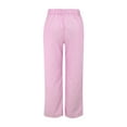 thumbnail image 6 of Charmgo Linen Pants Women, Women's Striped Wide Leg Pants Casual Street Instagram Fashion Baggy High Waisted Pants Wide Leg Pants for Women Trendy Pink S, 6 of 9