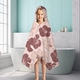thumbnail image 6 of Pioneer Flower Floral Print Pattern Hooded Bath Towel，50"x30" for Ages 3 To 12 Kids, Quick Dry Lightweight Soft Microfiber Hood Beach Towel Cover Up for Kids, 6 of 7