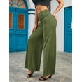 thumbnail image 2 of Doublju Women's Basic Comfy High Waist Wide Loose Leg Yoga Pajama Pants, 2 of 3