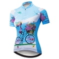 thumbnail image 3 of Maillot de ciclismo Weimostar Flower para mujer, ropa de ciclismo de equipo profesional, camisetas de verano para bicicleta de montaña, camiseta de ciclismo de carretera, maillot de ciclismo, 3 of 5