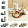 thumbnail image 1 of Kitecy Insulated Lunch Container Stackable Insulated Lunch Box Container Set Thermal Bag Stainless Steel Food Jar School Work Picnic Travel , Stackable Food Jar Thermal Lunch Set, 1 of 10