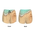 thumbnail image 5 of Xecao's Beach Footprint for a double-layer running short for women, perfect for gym, tennis, and more, featuring a convenient pocket., 5 of 9