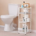 thumbnail image 5 of Bathroom Storage Shelf Freestanding 4 Tier Small Shelving Unit Organizer, White, 5 of 7