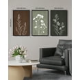thumbnail image 4 of Flower Wall Art Vintage Floral Minimalist Wall Hanging Decor 16x24in3pcs Large Farmhouse Colorful Botanical Prints Artwork for Bedroom Living Room Hallway Black Framed, 4 of 8