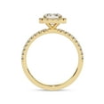 thumbnail image 4 of AFFY IGI Certified Lab Grown Diamond Halo Solitaire Engagement Ring, Center 8x6mm Emerald Cut Half Eternity Wedding Rings For Women In 18K Solid Yellow Gold F-G, VS-SI Quality (2.00 Cttw)-9.5, 4 of 6