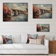 thumbnail image 4 of Designart "Bridge at Argenteuil Impressionistic Beauty I" Bridges Print on Natural Pine Wood, 4 of 5
