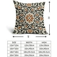 thumbnail image 5 of Black Burnt Orange Boho Pillow Covers 16 X Inch Bohemian Ethnic Carpet Style Vintage Flower Print Decorative Throw Pillows Outdoor Linen Cushion Case Farmhouse Decor Set of 2, 5 of 6