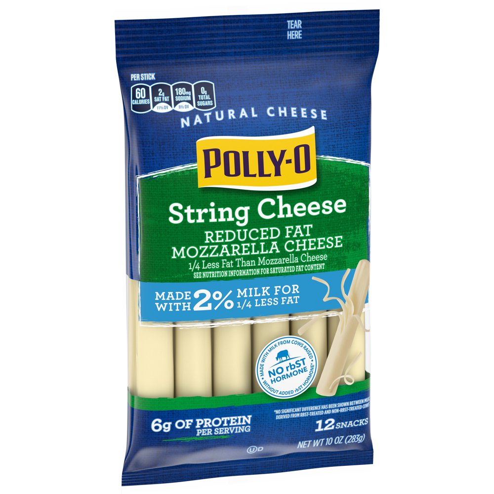 PollyO Reduced Fat Mozzarella String Cheese, 12 ct 10.0 oz Packageed