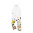 thumbnail image 6 of GERsome Girls Jumpsuit Romper V Neck Sleeveless Cute Long Pants Casual Printed Spaghetti Straps Overalls with Side Pockets 5-14 Years（Size 11-12 Years/09#White Floral), 6 of 6