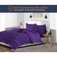 thumbnail image 2 of SGI Super King Multi Ruffle Comforter Set Microfiber Purple 3 Piece, 2 of 5