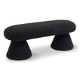 thumbnail image 1 of Meridian Furniture Banc en Tissu Teddy Faux Shearling Noir, 1 of 6