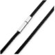 thumbnail image 4 of 2pcs 2mm Width Skin Rope Necklace Alloy Chain Necklace Black Silver Color Man Length 51cm---Model code 27404, 4 of 5