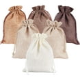 thumbnail image 2 of 6colors Burlap Bags 5x7 Inch Burlap Packing Pouches with Drawstring Bags Gift bag Wedding Favors bag Advent Calendar Bags 24pcs, 2 of 6