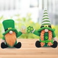 thumbnail image 3 of EFINNY 2 Pack St.Patrick's Day Gnome Plush Doll Green Irish Leprechaun Handmade Elf Decorations Scandinavian Swedish Tomte Nisse Shamrock Gnome for Dwarf Gift Household Ornament Home Decorations, 3 of 8