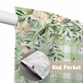 thumbnail image 4 of Watercolor Floral Swag Valances for Windows, Kitchen Window Curtains Over Sink, Spring Flowers Leaves Botanical Green Plaid Window Treatment Curtains for Living Room/Bedroom 2 Panel Sets 36"x45", 4 of 8