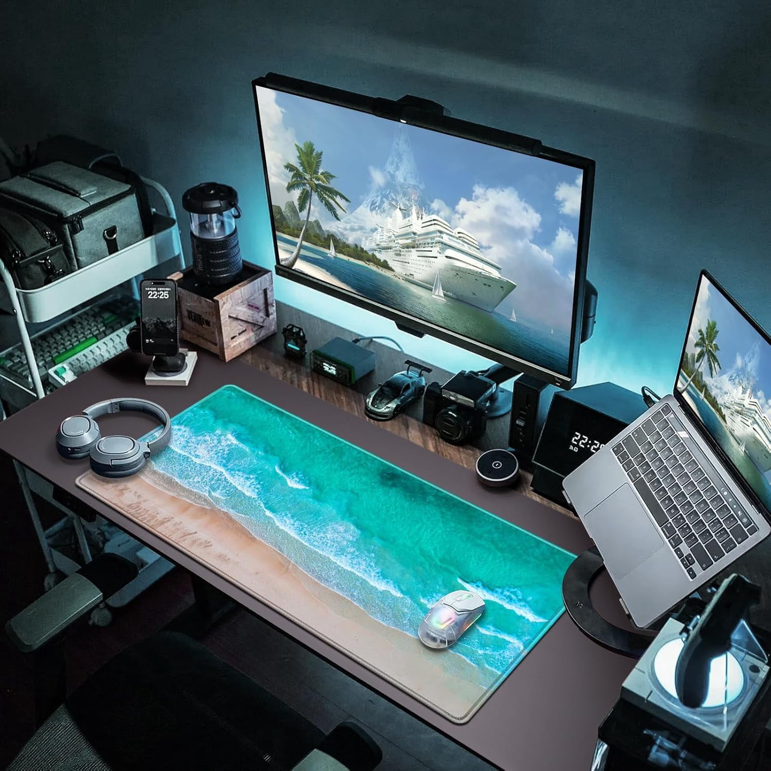 Gaming Mouse Pad, Large Extended Mouse Pad Big Computer Mousepad for Home Office Gaming Work 31.5x15.7inch