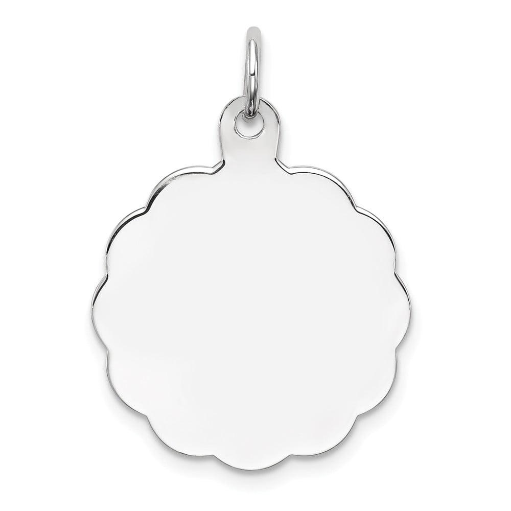 Rembrandt Sterling Silver Sweet 16 Charm Tag Charm on a Sterling Silver Rope Chain Necklace