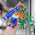thumbnail image 6 of 2026 Soccer Fan Mascot Rubber Keychain Set, Cute Multi-Color Cartoon Key Rings for Keys, Backpacks & Bags, Soft Durable Souvenir Gift for Sports Fans, 6 of 9