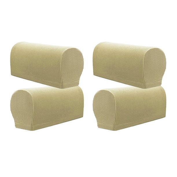 Fundas para apoyabrazos de sofá Sunnimix 2 pares antideslizantes Beige