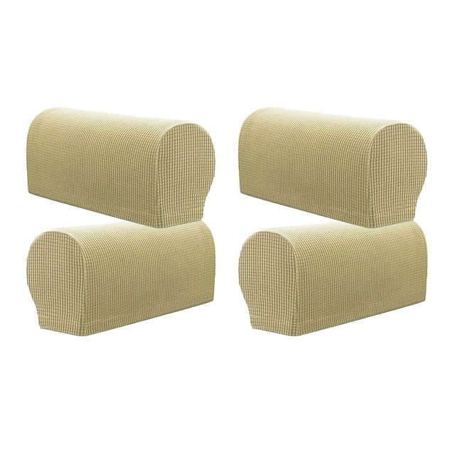 Fundas para apoyabrazos de sofá Sunnimix 2 pares antideslizantes Beige