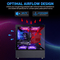 thumbnail image 4 of Suevery Gaming PC Desktop, AMD Ryzen 5 3500X, Radeon RX 560, 16GB DDR4 RAM, 512GB NVMe3.0 SSD, WiFi 6, RGB Lighting, Black, 4 of 7