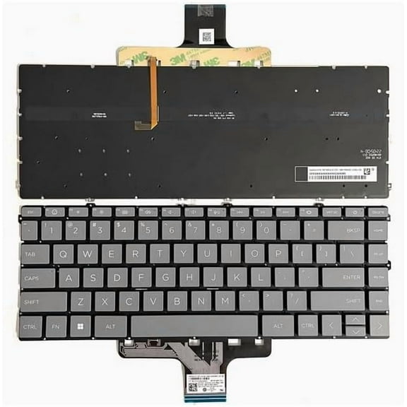 New US Black English Backlit Laptop Keyboard (Without palmrest) Replacement for HP Envy X360 14-ES 14-ES0033DX 14-ES0013DX 14T-ES000 14-ES0000CA 14-ES0010CA Light Backlight