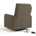 thumbnail image 6 of Storkcraft Kyoto Deluxe Extra-Wide Nursery Power Recliner Swivel Glider, Mountain Brown Boucle, 6 of 15