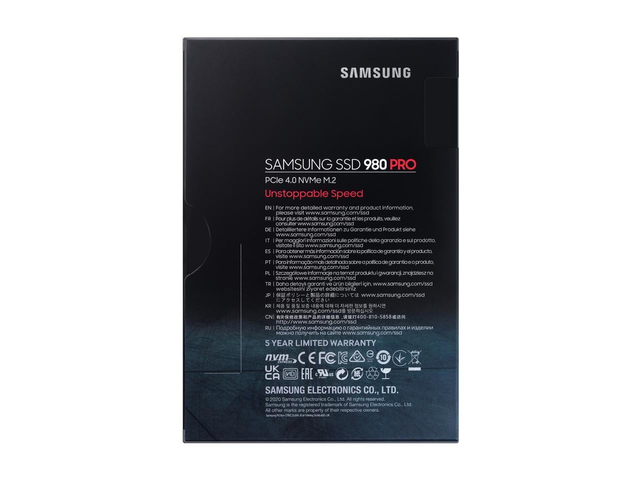 Samsung 980 PRO MZ-V8P2T0B - SSD - 2 TB - PCIe 4.0 x4 (NVMe) - MZ