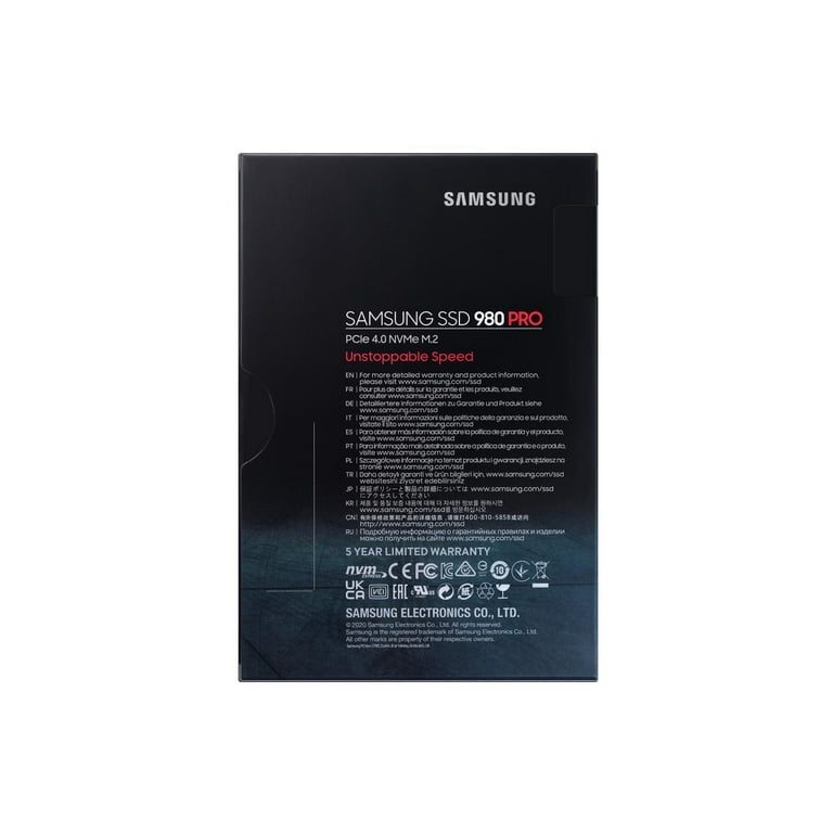  Samsung 980 PRO 2TB PCIe SSD - 7,000 MB/s 4.0 x 4 M.2