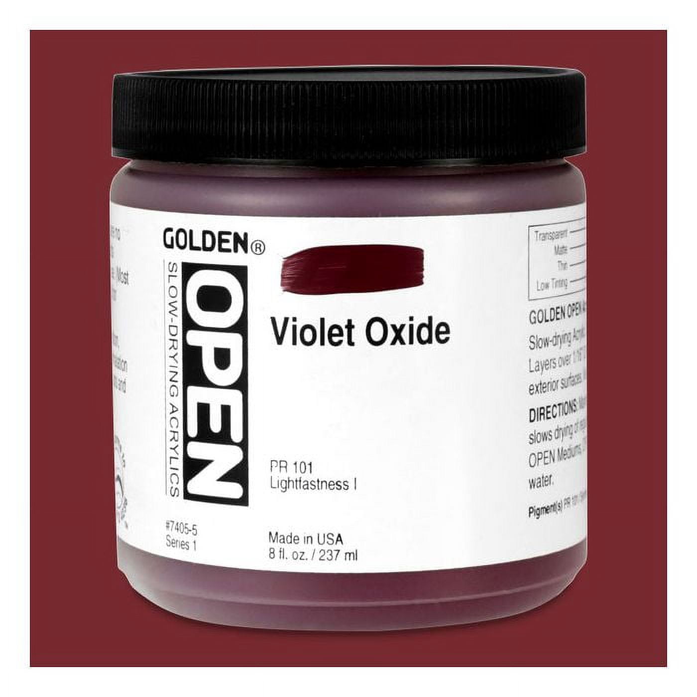 Golden Heavy Body Artist Acrylics - Violet Oxide, 8 oz Jar