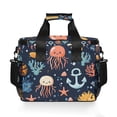 thumbnail image 7 of FORMRS Insulated Cooler Bag 24 Cans Capacity Soft Leakproof Lunch Box with Side Pockets, Red Jellyfish, 7 of 7