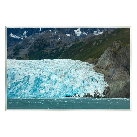 Stupell Industries Frozen Glacier Photography Nature Photography Unframed Art Print Wall Art, 15 x 10