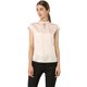 thumbnail image 1 of Allegra K Blusa de trabajo elegante con cuello en V y manga casquillo para mujer, blusa con cuello en V y cuello alto para oficina Beige L, 1 of 6