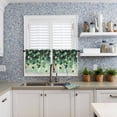 thumbnail image 6 of Kitchen Curtains and Valances Set, Rod Pocket Window Valance 18 Inch Window Curtain Panels for Living Room Bedroom Laundry, 27.5x36in, 3 Pieces, 6 of 7