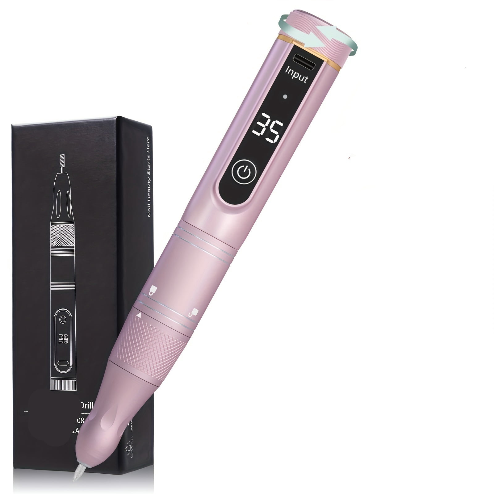35000RPM Nail Drill Machine Professional Rechargeable Cordless Nail Sander Portable Electric Nail File Manicure Cutter Nail Art