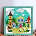 thumbnail image 2 of Hilo Algodón Ecológico Bordado Kit Punto Cruz Con Spring Village 14CT 16x16cm, 2 of 9